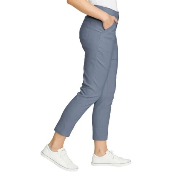 NEW Eddie Bauer Horizon Straight Ankle Pants Women's Size 12 Blue - Picture 3 of 10